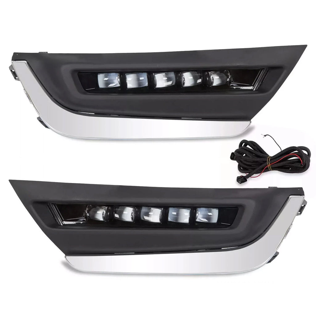 LED DRL Fog Lamp Lights w/Brackets for Honda CR-V (2017–2019)