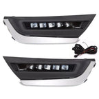LED DRL Fog Lamp Lights w/Brackets for Honda CR-V (2017–2019)