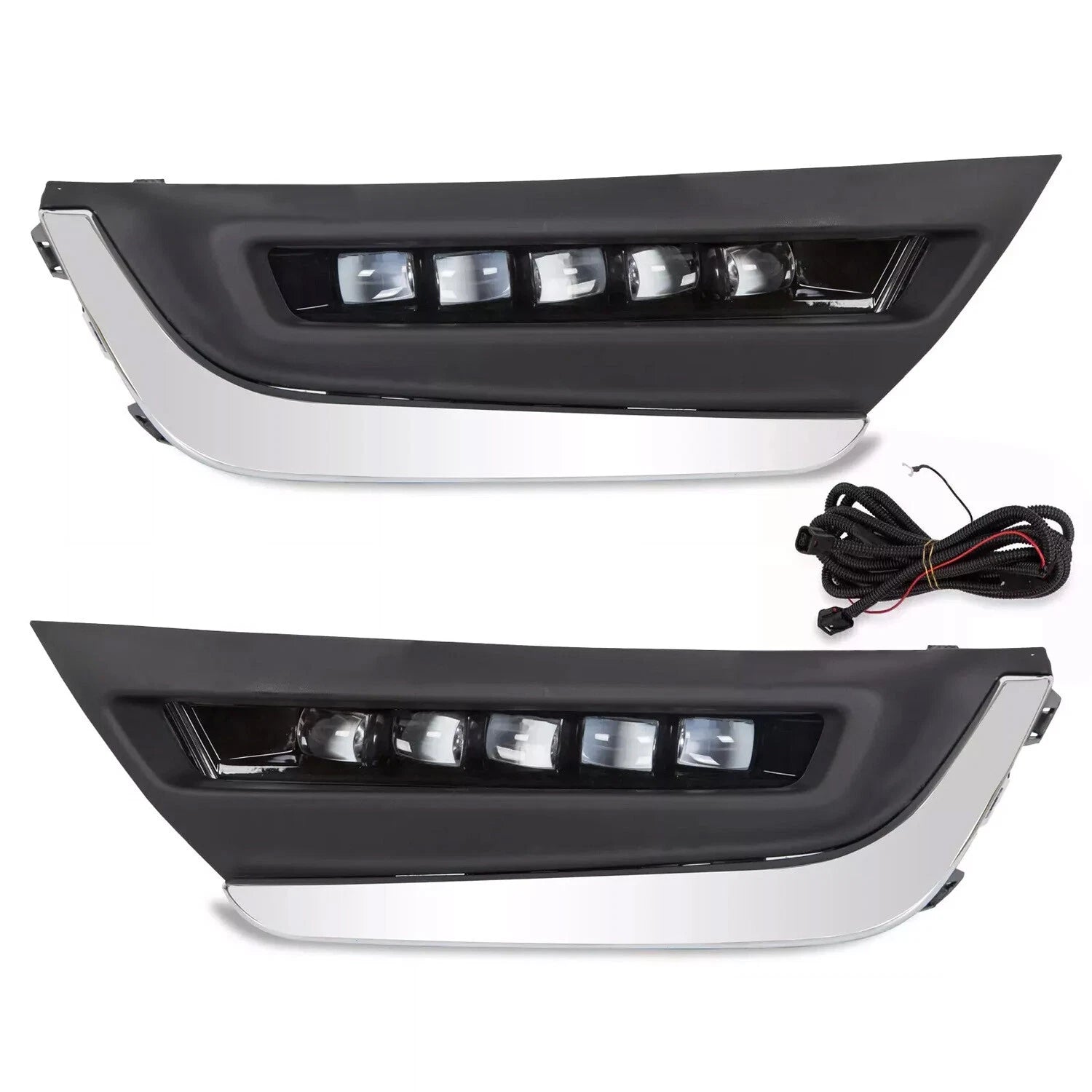 LED DRL Fog Lamp Lights w/Brackets for Honda CR-V (2017–2019)