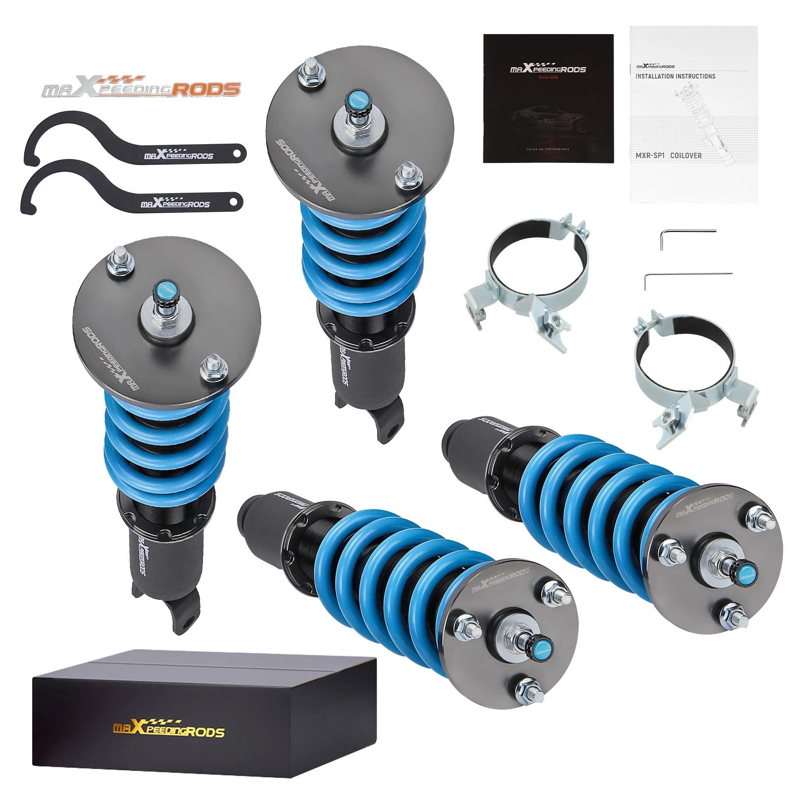 MaXpeedingrods T6 Coilover 24 Click Damper Struts for Honda Accord (1990–1997)