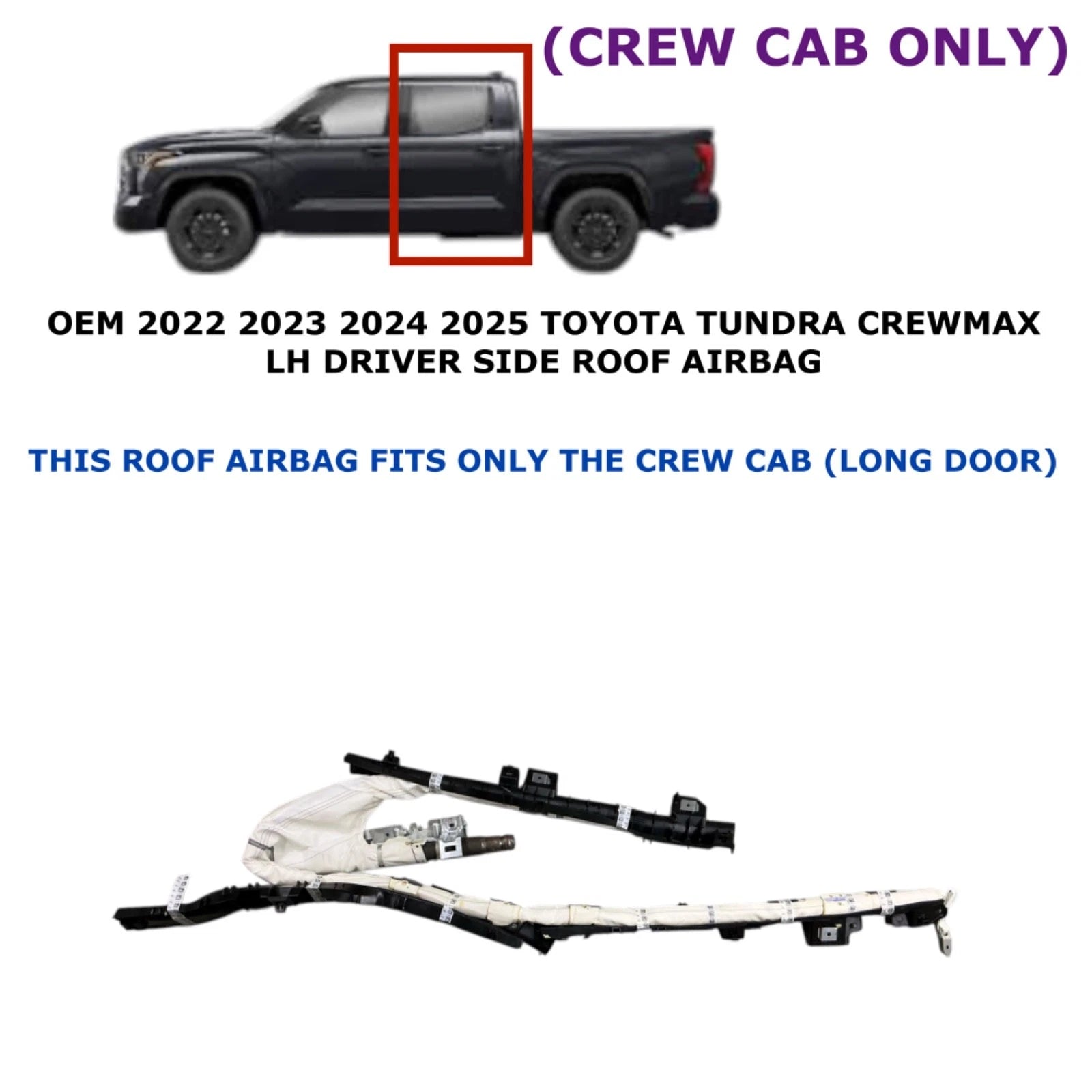 Left Side Roof Airbag for Toyota Tundra (2022–2025)