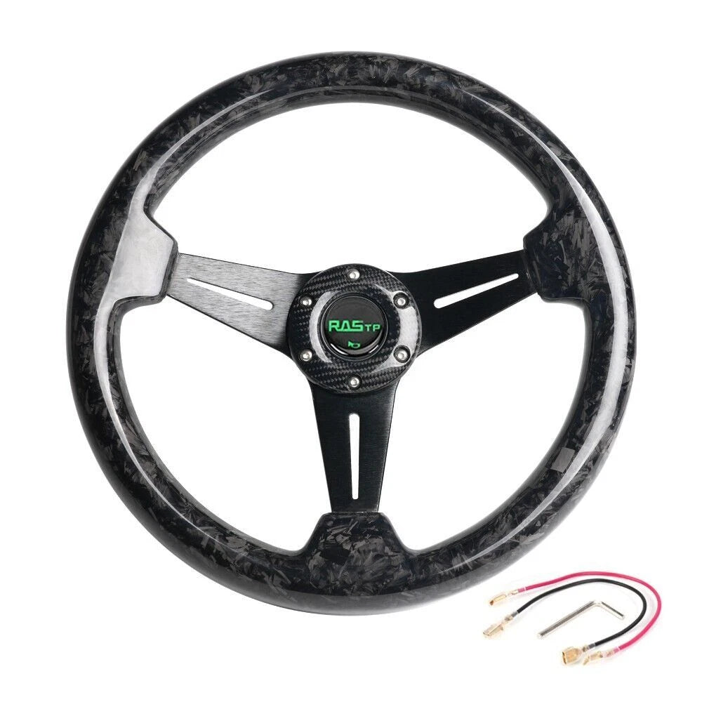 14" Deep Dish 6 Bolt Steering Wheel for Universal Fit