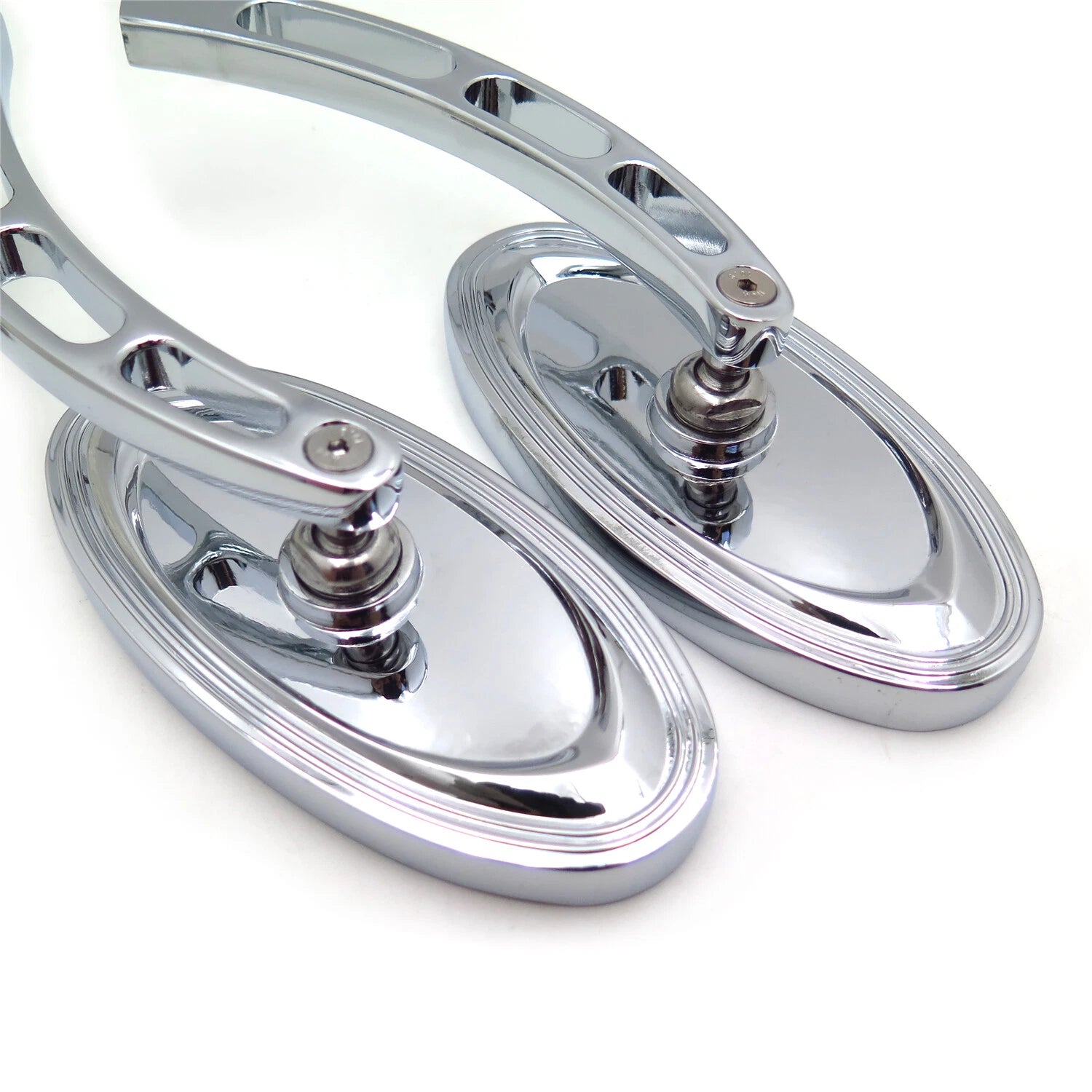 Set of 2 Oval Chrome Mirrors for Honda CBR600/900/929/954/1000RR (1993–2006)