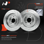 2X Front Drilled Brake Rotors for Chevy Corvette (1997-2004)