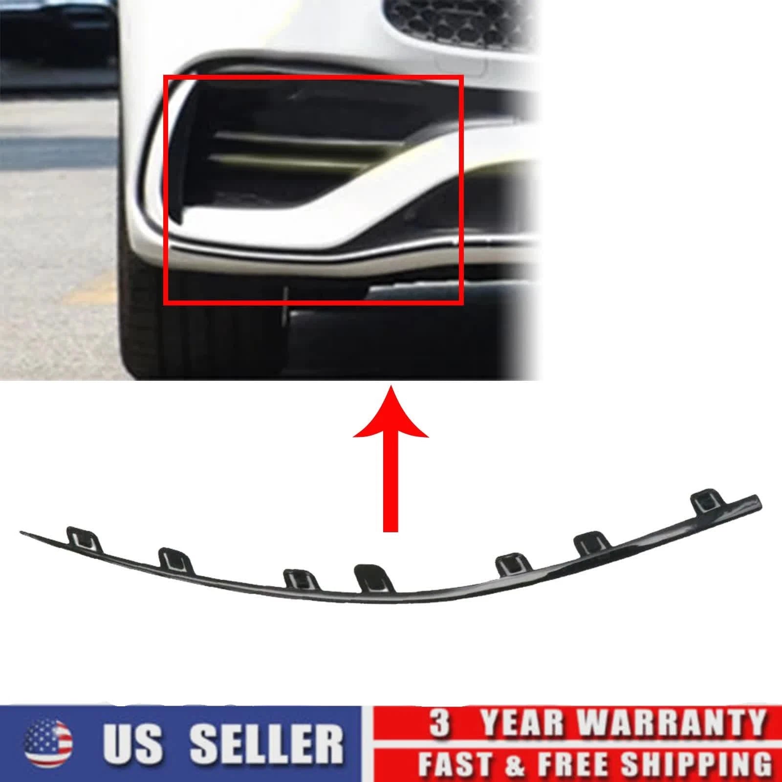 Front Right Black Trim Molding for Mercedes-Benz C300 C43 AMG (2013–2025) 2068854402