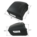 Matte Black Trunk Backrest Pad Mount Rack for Harley Touring Glide (2009–2013)