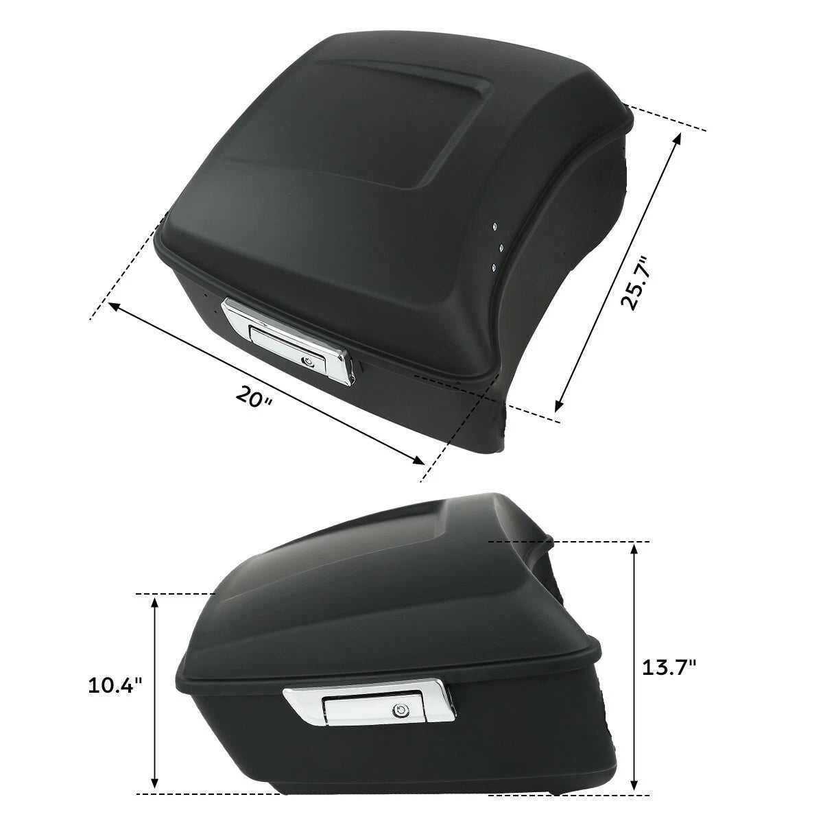 Matte Black Trunk Backrest Pad Mount Rack for Harley Touring Glide (2009–2013)