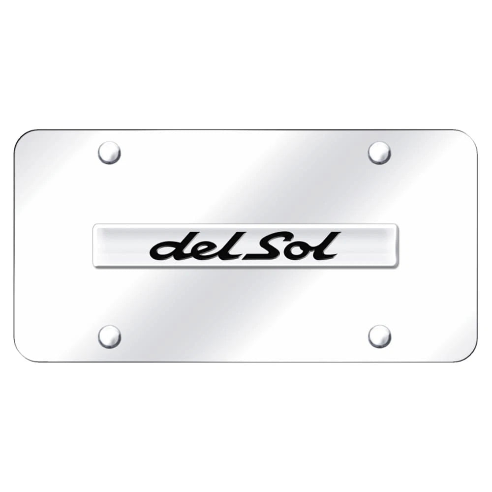 Chrome Name on Chrome License Plate - Officially Licensed for Honda Del Sol