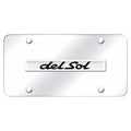 Chrome Name on Chrome License Plate - Officially Licensed for Honda Del Sol
