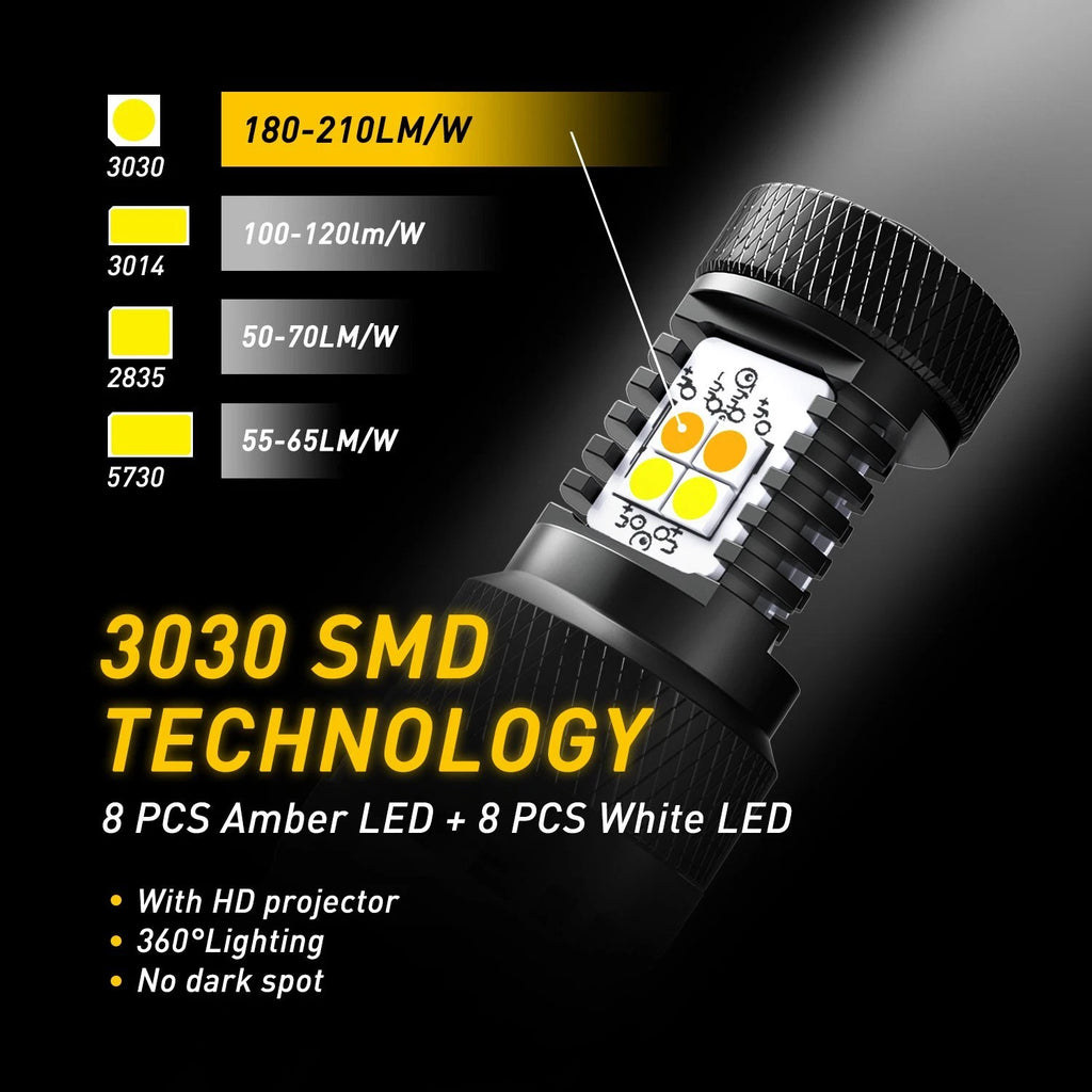 2X LED Turn Signal Parking Light Bulbs for AUXITO 1157 (YYYY–YYYY)