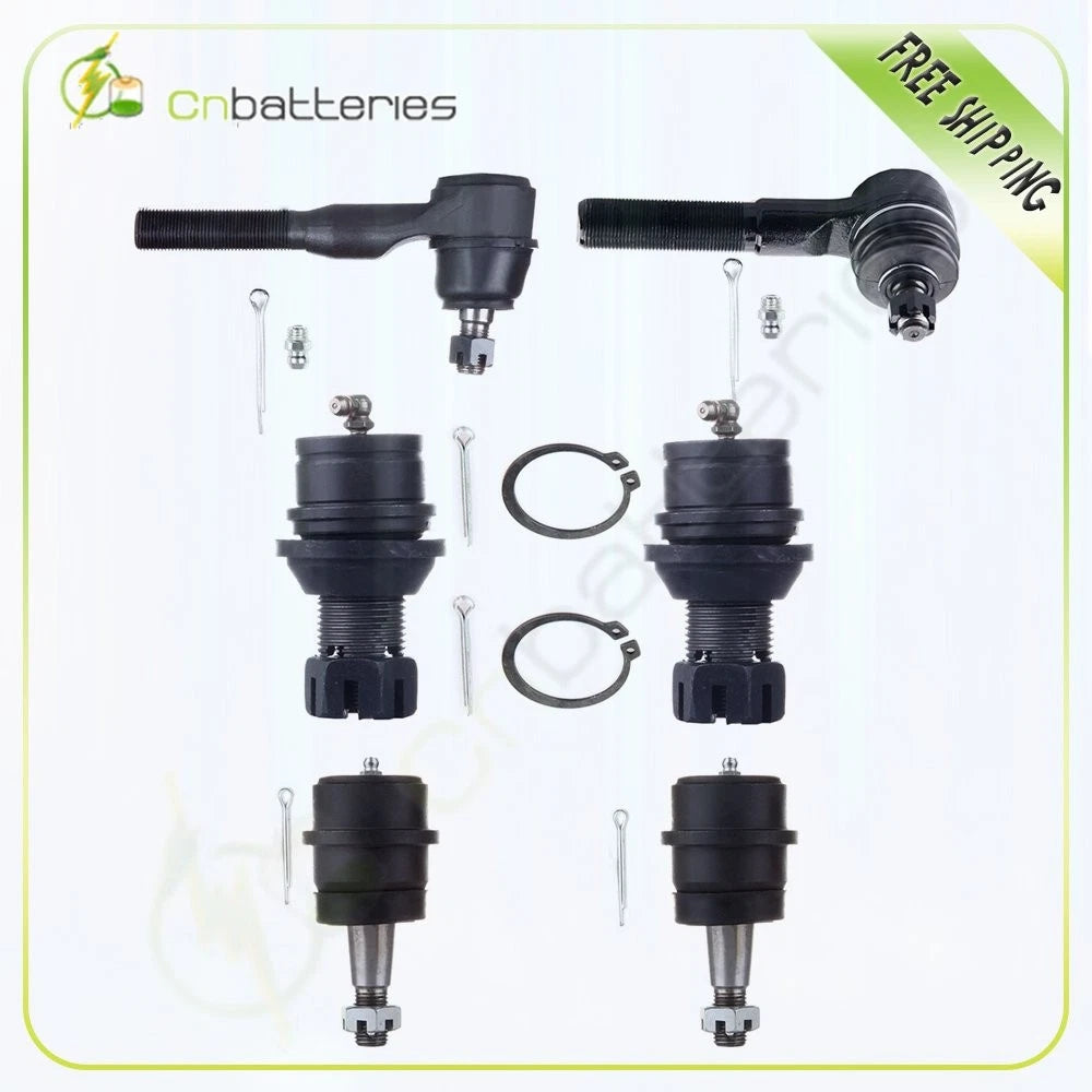 Set of 6 Front Tie Rods & Ball Joints for Jeep Comanche (1991–1993)