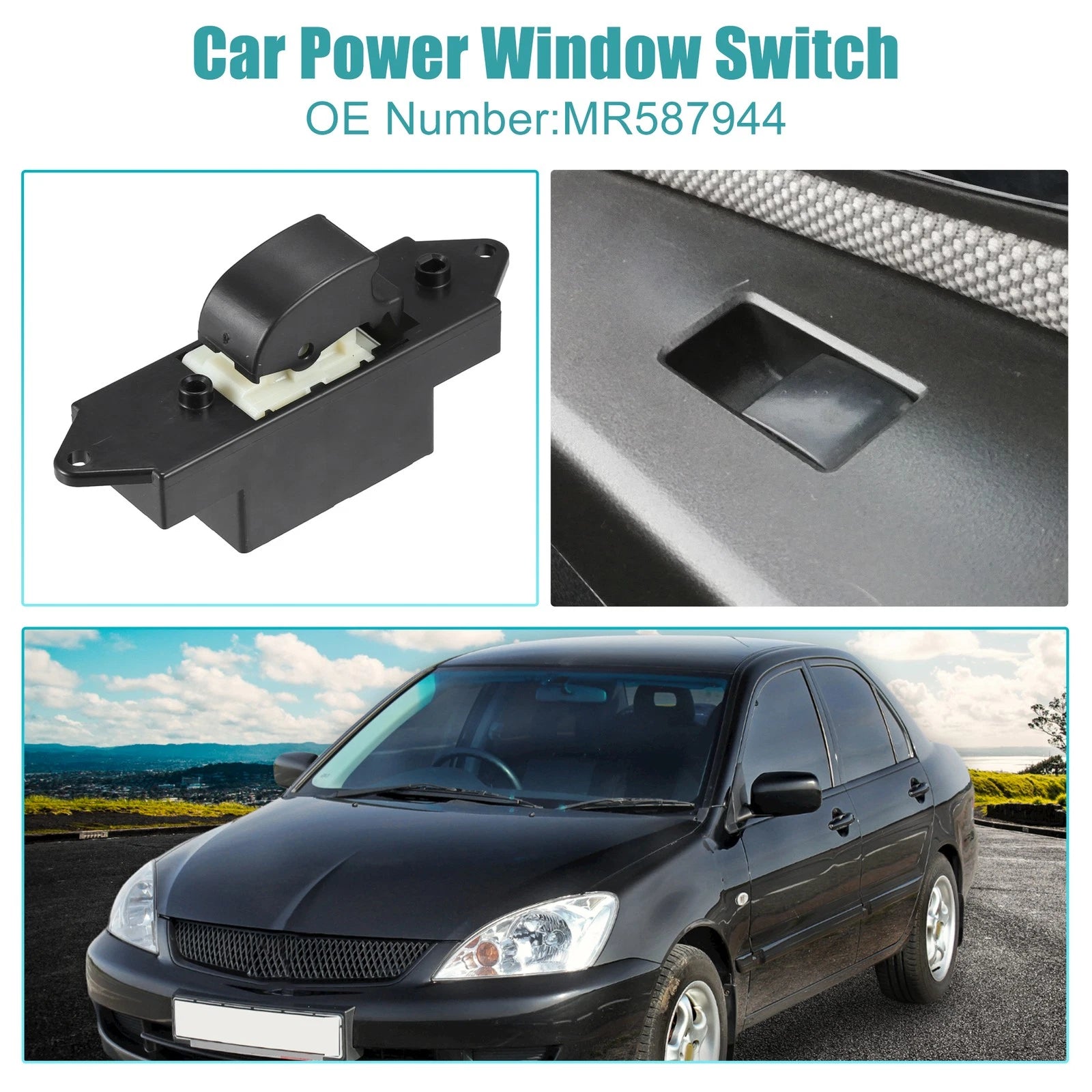 Power Window Switch Set of 2 for Mitsubishi Lancer (2008–2014) No.MR587944