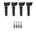 Set of 4 Ignition Coils & Denso Iridium Spark Plugs for EcoSport (2013–2020)
