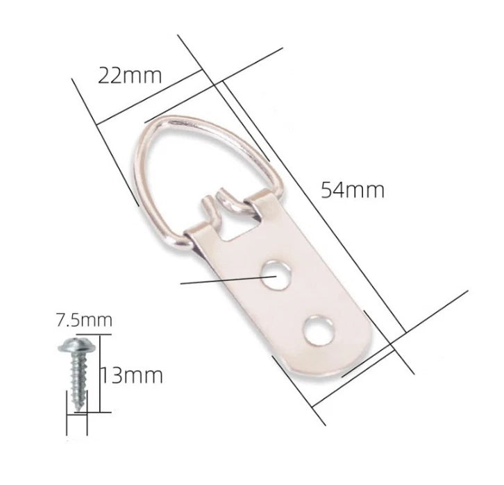 Metal Heart D Hook for Photo Hanging (Single, Double, Triple Hole)