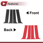 Door Pillar Window Trim for Ford F250 (1999–2014) Carbon Fiber Black