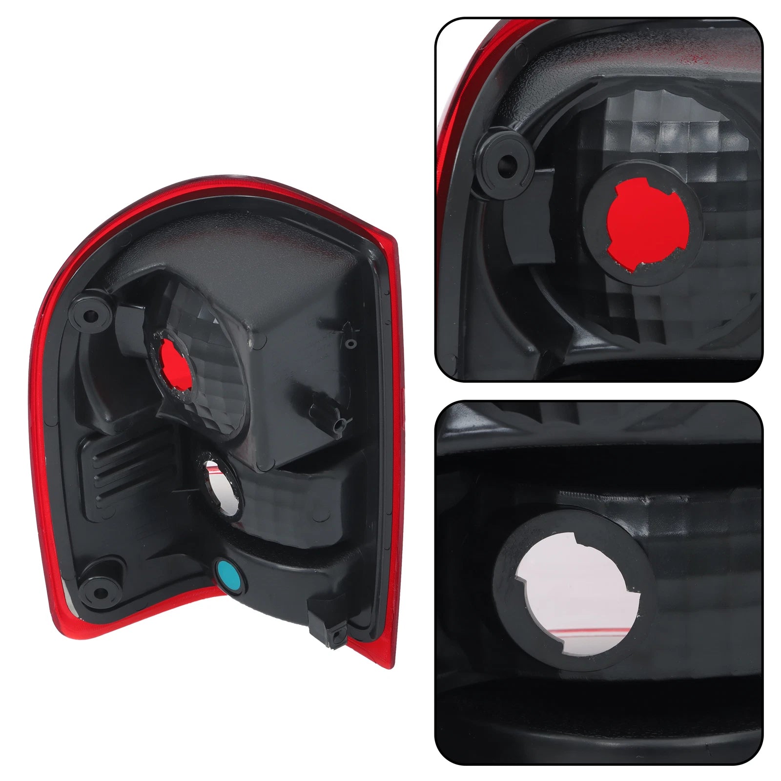 Set of 2 Rear Tail Lights for Ford Ranger (2001–2011) Chrome Red/Clear Lens
