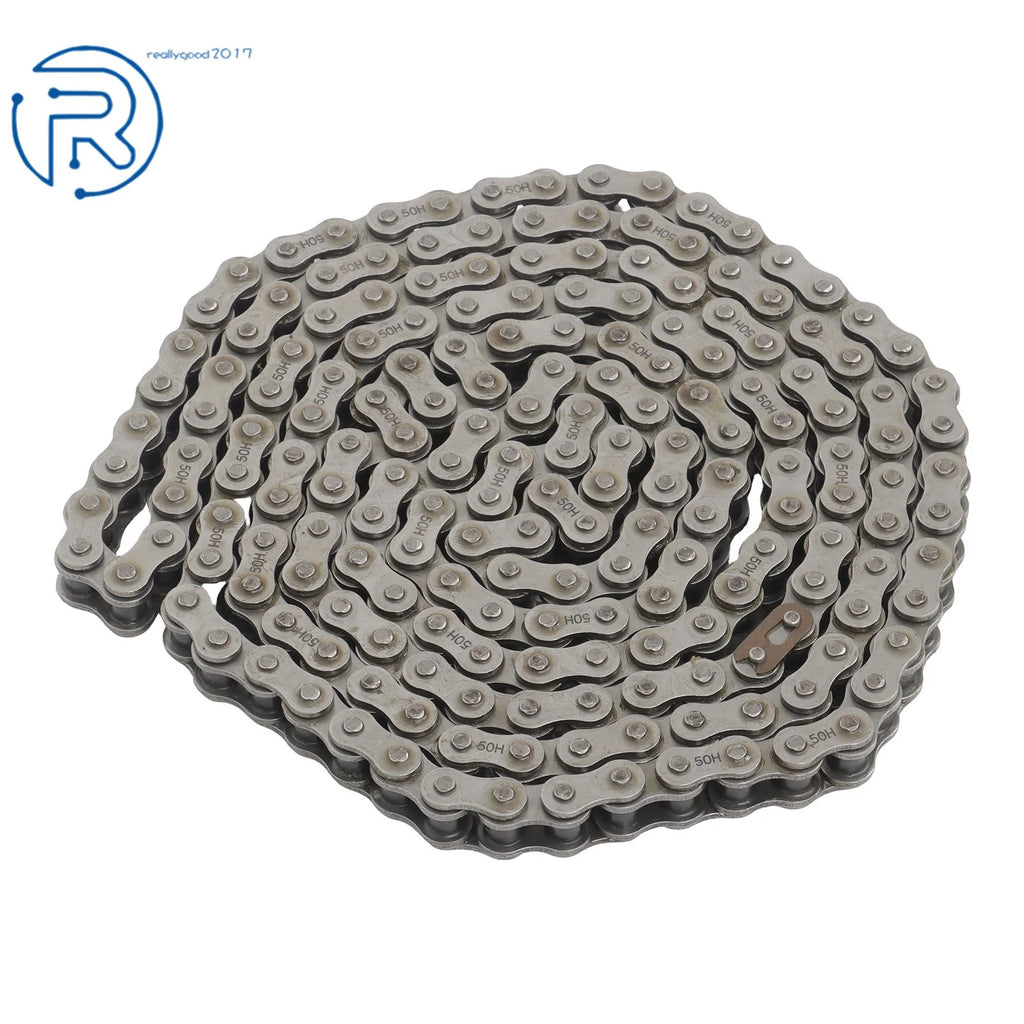 10ft #50 Roller Chain for Various Applications (0.625 Inch Pitch)