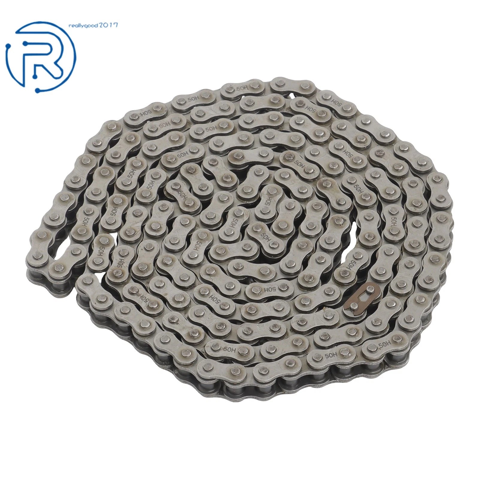 10ft #50 Roller Chain for Various Applications (0.625 Inch Pitch)