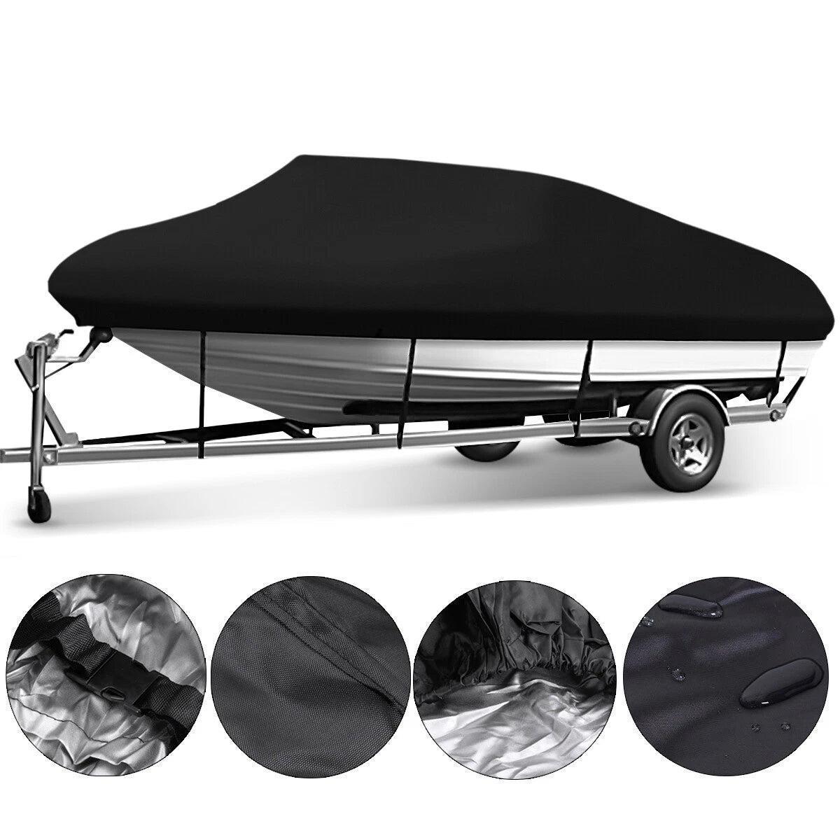 Heavy Duty Waterproof Boat Cover for V-Hull Runabouts (2011–2022)
