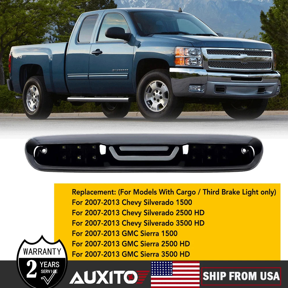 LED Third Brake Light for Silverado Sierra 1500 2500 3500 HD (2007–2013)