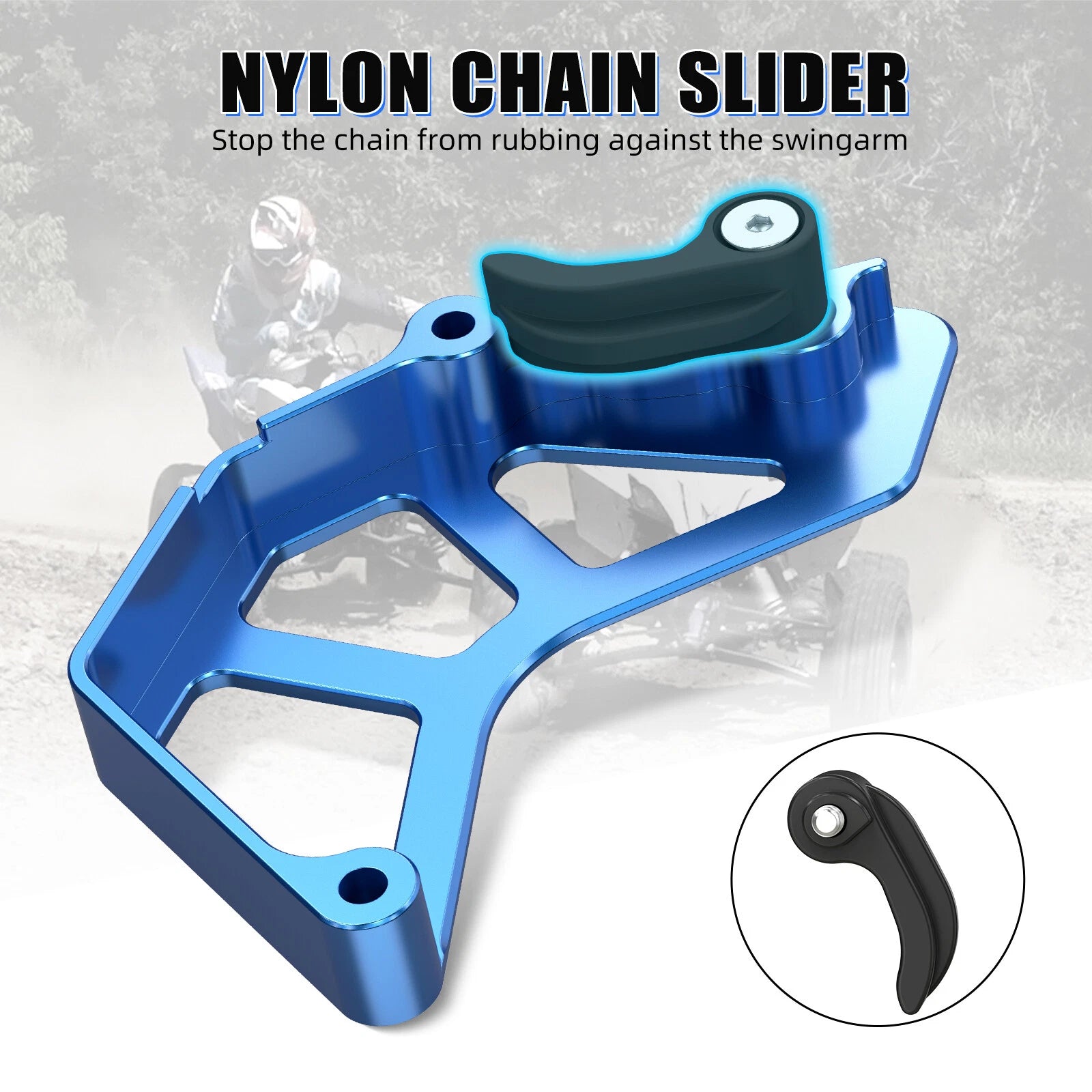 Case Saver Chain Guide Guard for Yamaha Raptor 700 YFM700 (2006–2025) Blue
