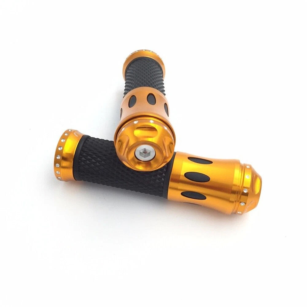 7/8" Light Orange Non-Slip Rubber Handlebar Grips for Suzuki V-Strom GSR600 SV650