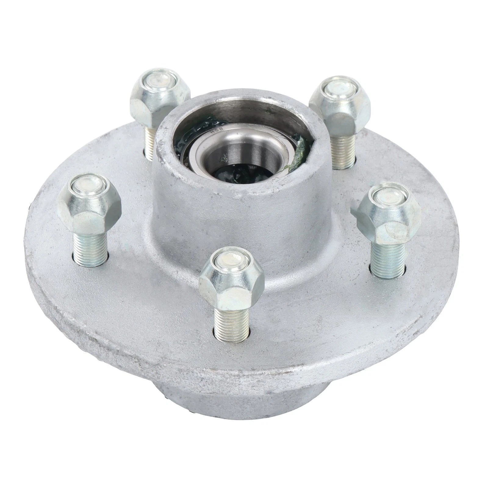 Set of 2 Galvanized Trailer Hub Kits for 3500 lbs (Pre-Assembled)