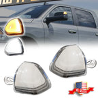 Clear Switchback LED Side Mirror Signal Lights for Dodge Ram 1500 2500 3500 (2010–2023)