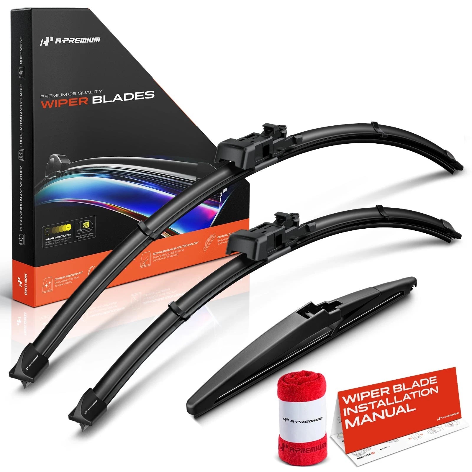 Set of 3 Windshield Wiper Blades for Chevy Cruze (2017â2019)