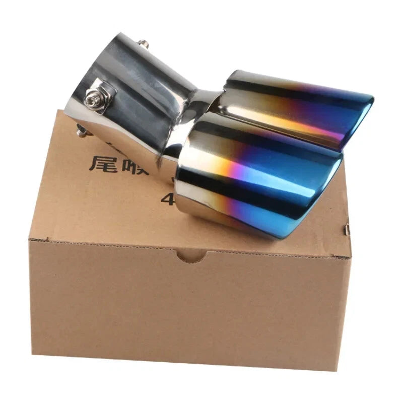 Stainless Steel Dual Exhaust Pipe Tail Muffler Tip for