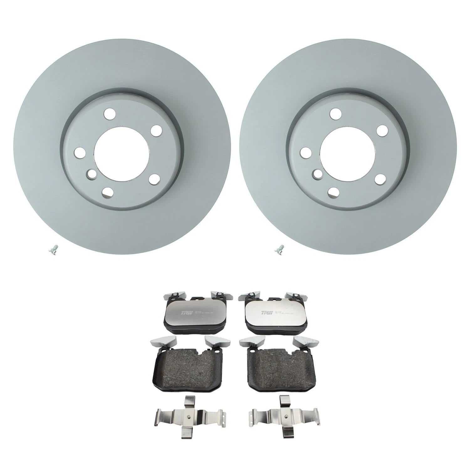 Hella Front Rotors & TRW Pro Low-Met Disc Brake Pad Kit for BMW F23 F30 (2012–2019)
