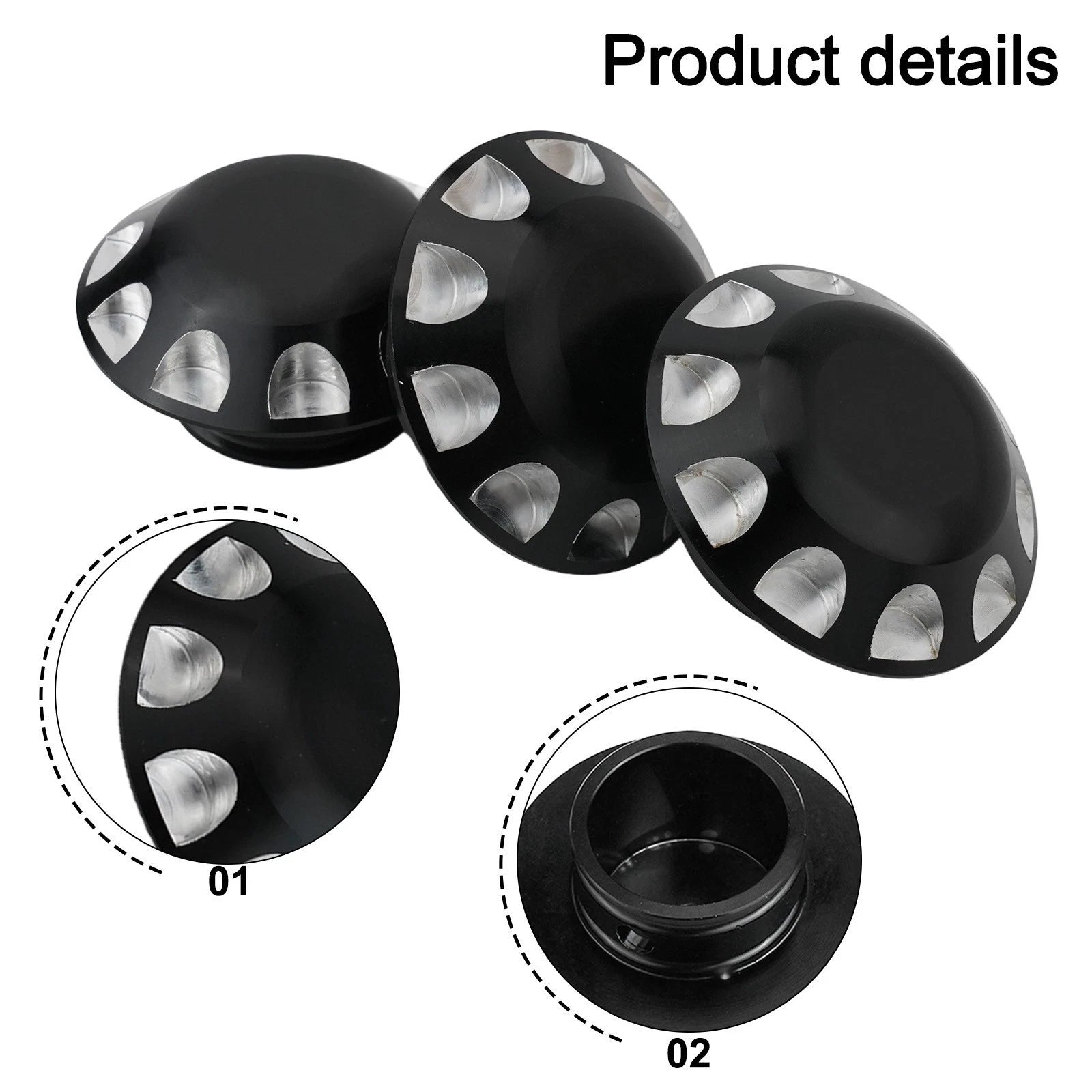 Set of 2 Chrome Aluminum Axle Covers for CanAm Ryker
