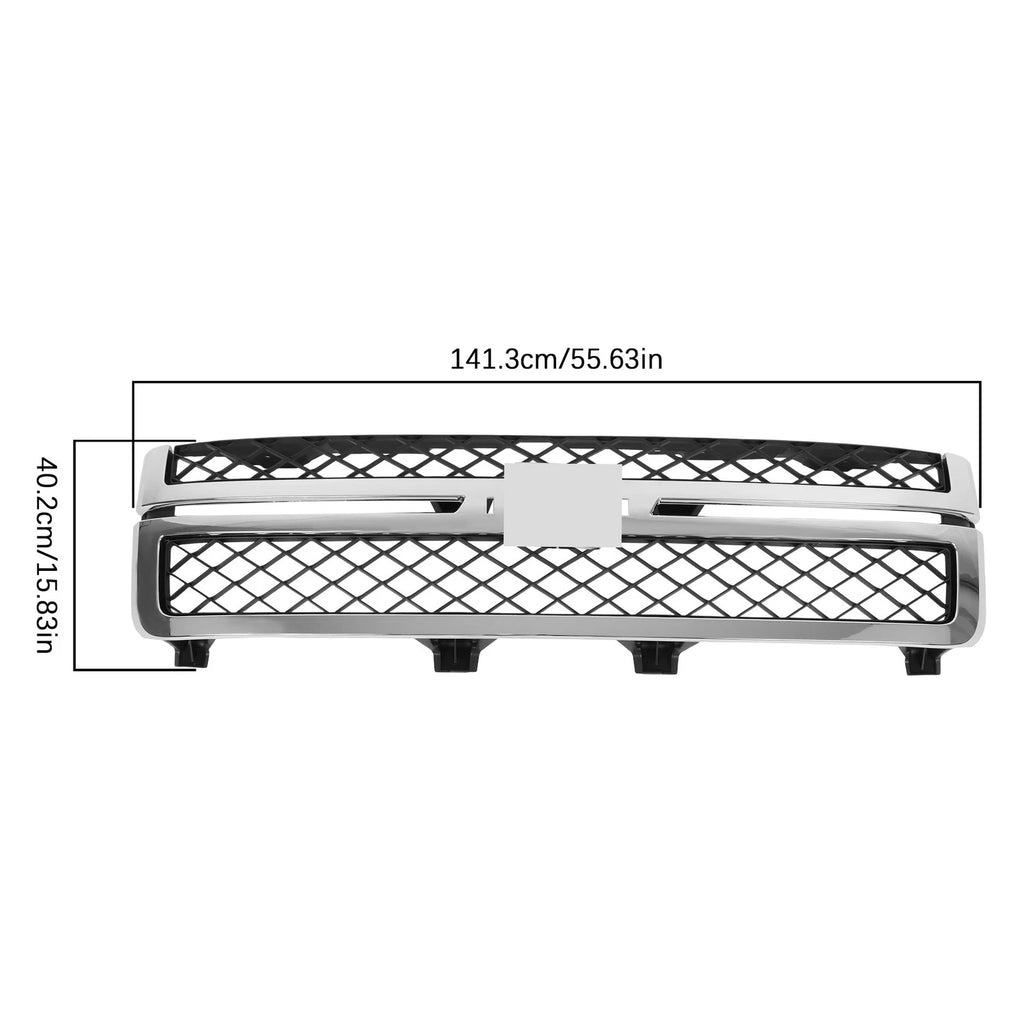 Front Grille and Hood Molding for Chevy Silverado 2500 HD 3500 HD (2011–2014)