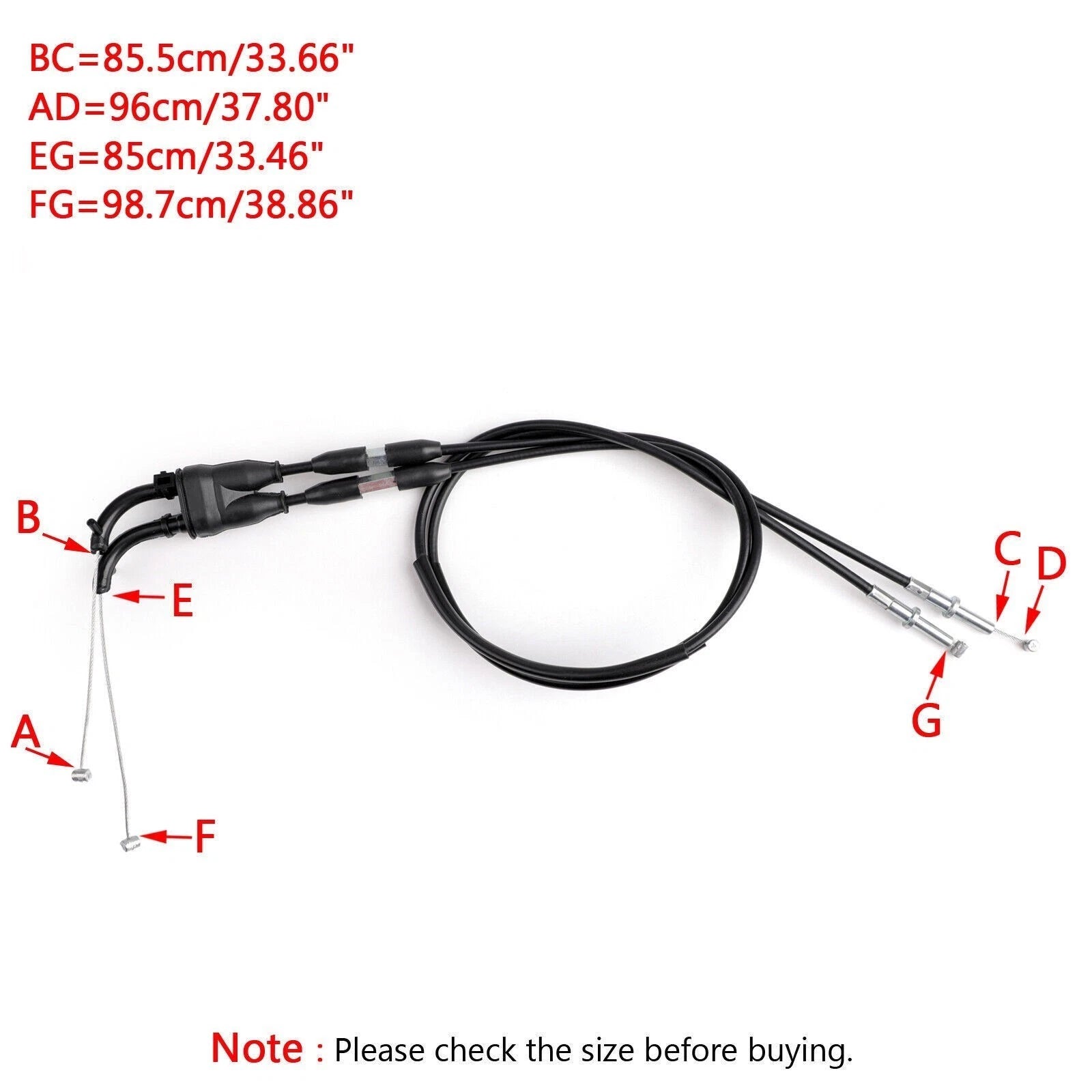 Throttle Cable for Kawasaki ZX600 Ninja ZX-6R (2009–2017) 54012-0277
