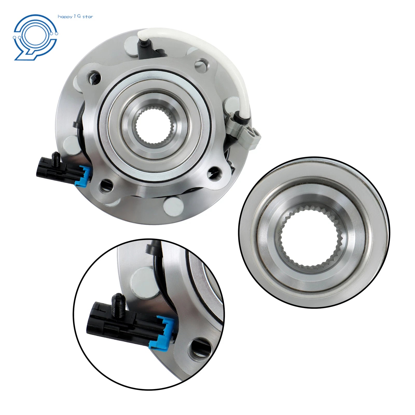 Set of 2 Front Wheel Bearing Hubs for Chevy Silverado GMC Sierra 2500 HD