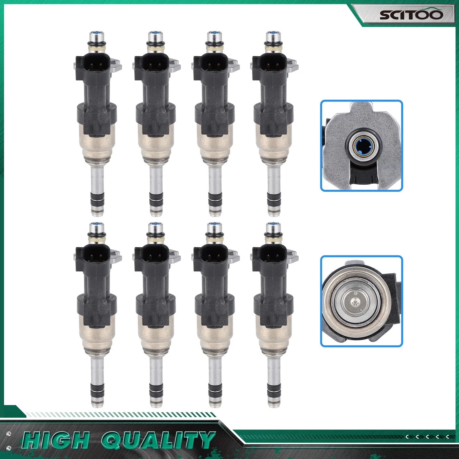 Set of 8 Fuel Injectors for Cadillac CTS (2016-2019) & Camaro 6.2L (2017-2021)