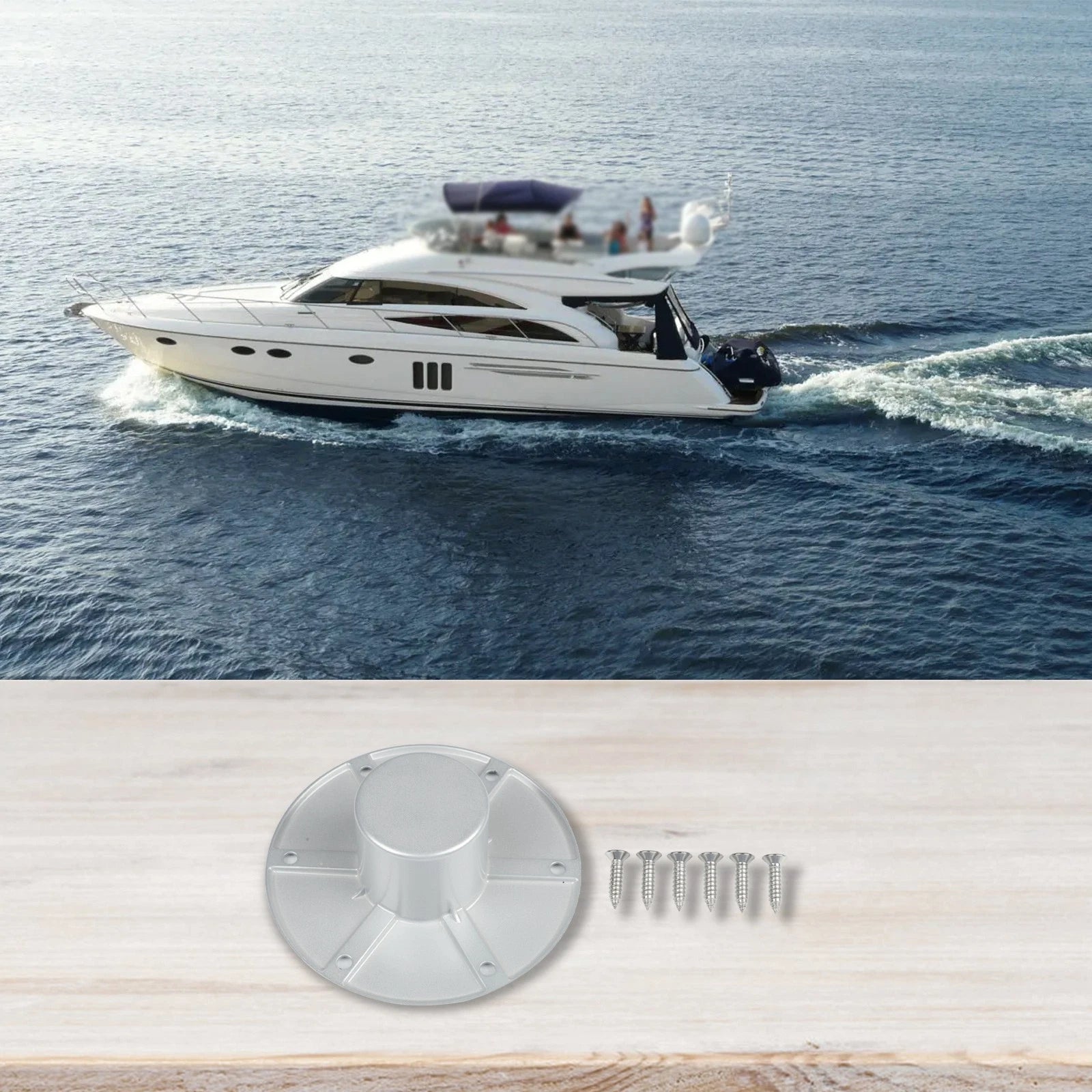 Table Leg Base for RV and Boat Trailers (Round, Floor Mount)