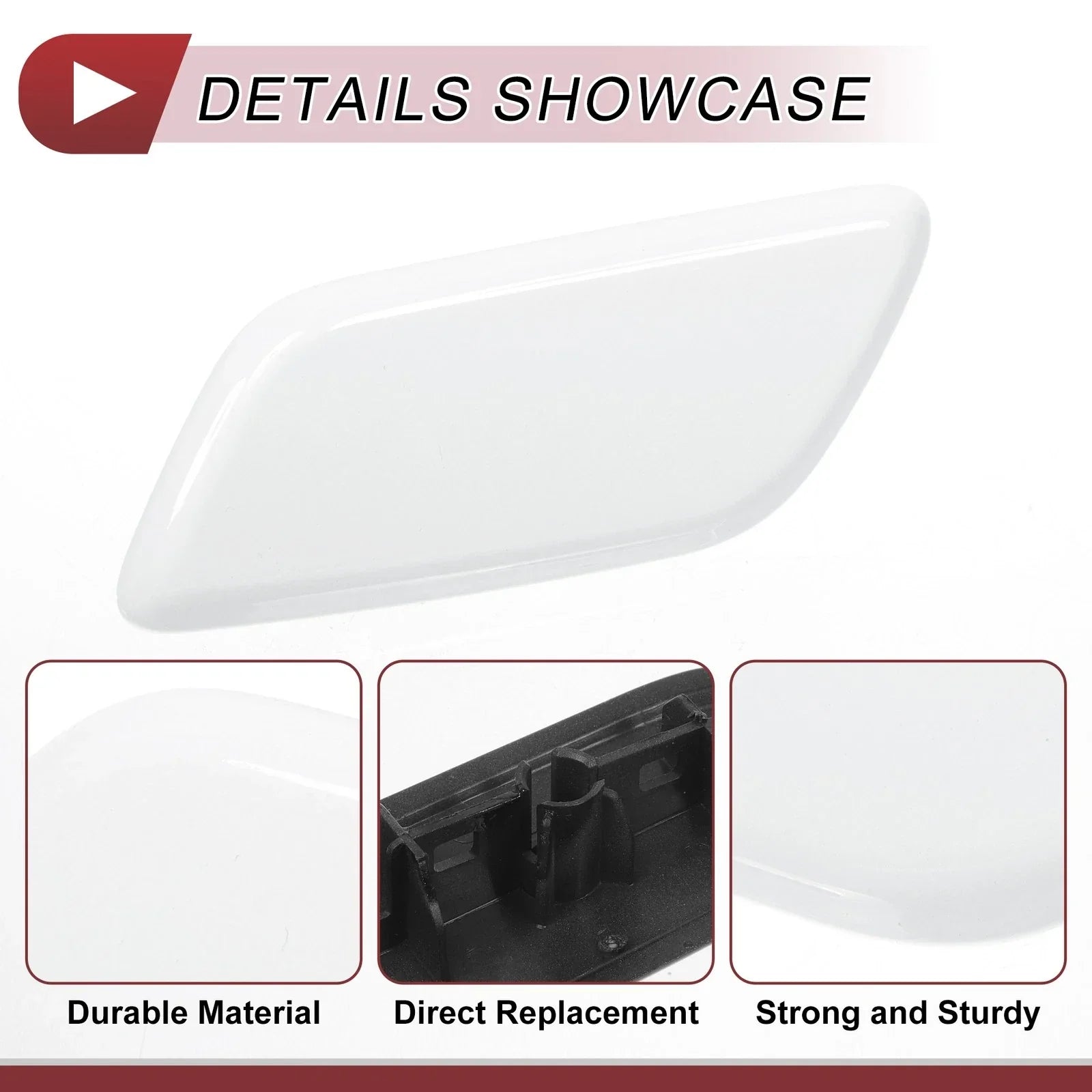 Front Left Washer Nozzle Cover for Lexus LX570 (2013-2015) - White 1 x Cap