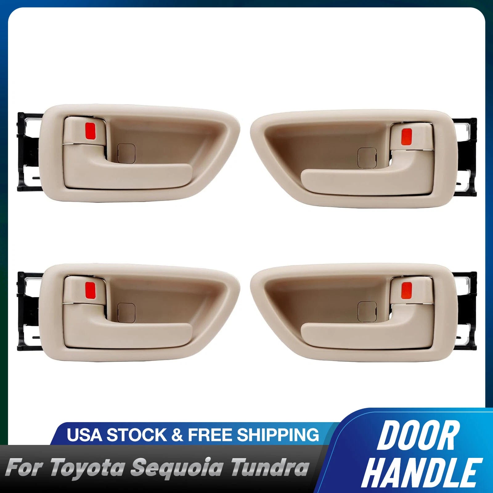 Interior Door Handle Driver Passenger Side for Toyota Sequoia (2001–2007)