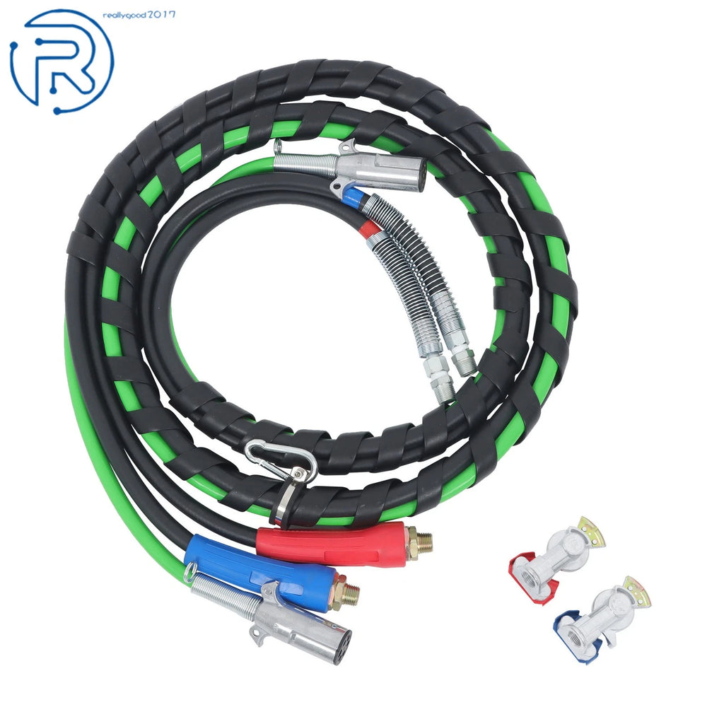 3X 12FT 3-in-1 Air Line Hose Assemblies for Semi Truck Tractor Trailer