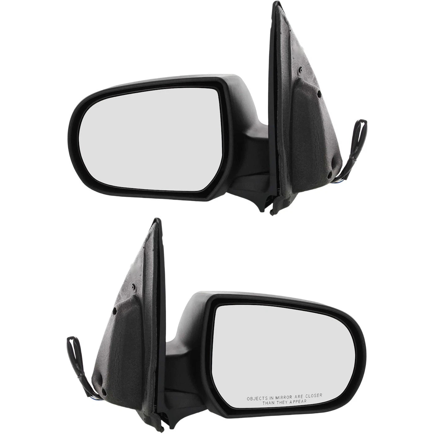 Power Mirror Set of 2 for Ford Escape (2001–2007) Textured Black Manual Folding