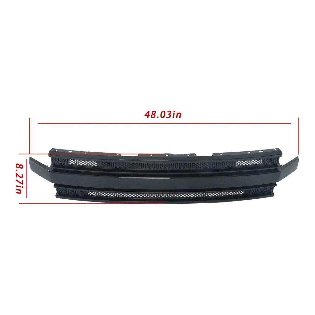 Front Bumper Grille Assembly with Insert Gloss Black for Ford Flex (2013-2019)