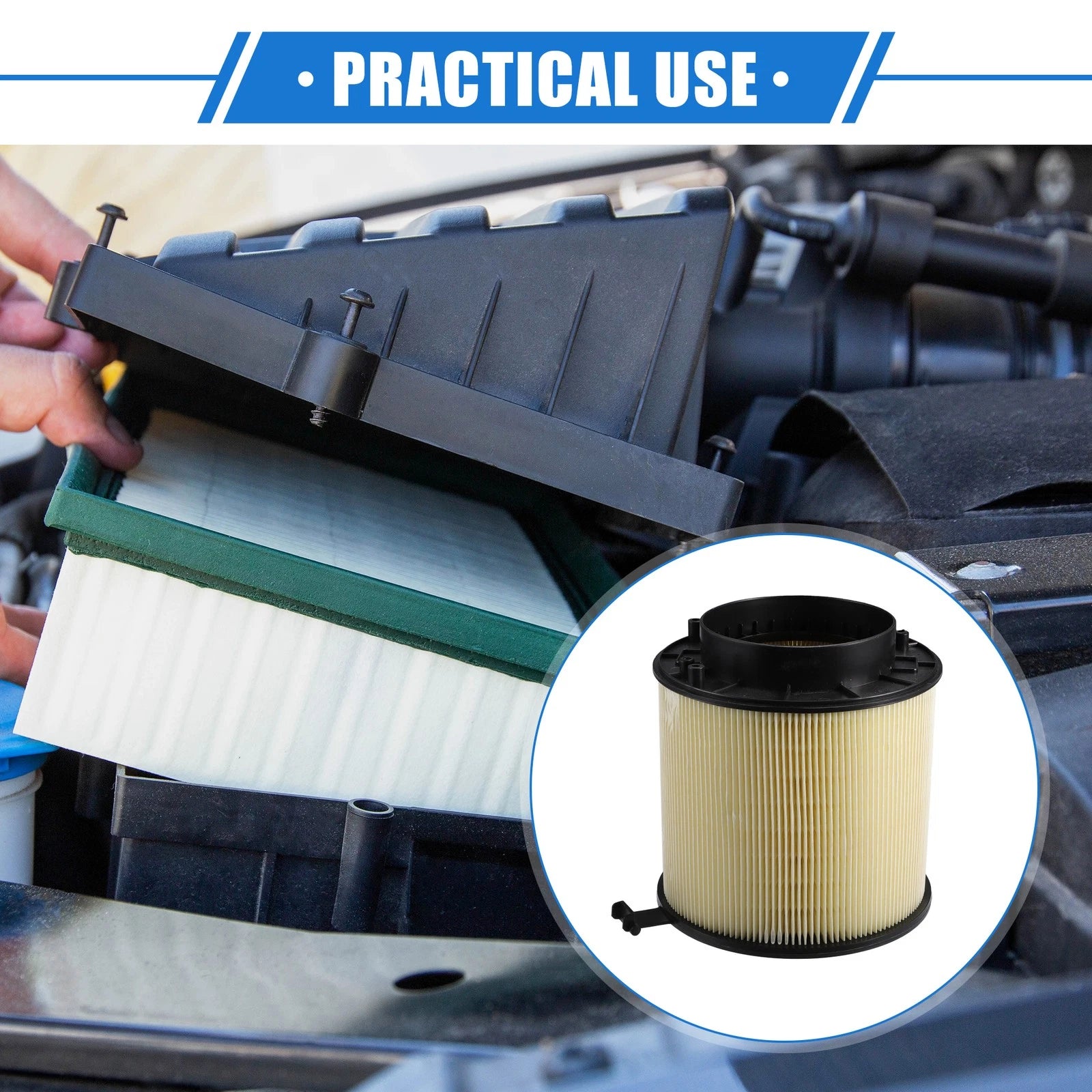 Engine Air Filter No. 8K0133843 for Audi Q5 3.0L V6 (2013–2017)
