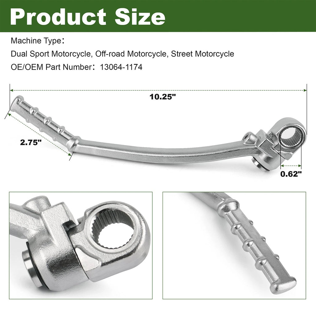 Kick Start Lever Assembly 13064-1174 for Kawasaki KDX 200/220R (1995–2006)