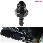 6AN Male to 1/4" Barb Push Lock Fitting Oil Fuel Hose Adapter for Car