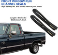 Set of 4 Front Door Window Run Sweep Felts Weatherstrip Seals for Chevy GMC Truck