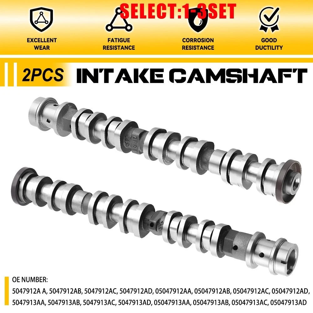 Set of 2 Intake & Exhaust Camshafts for Chrysler Dodge Jeep Ram 3.6L (2016–2024)