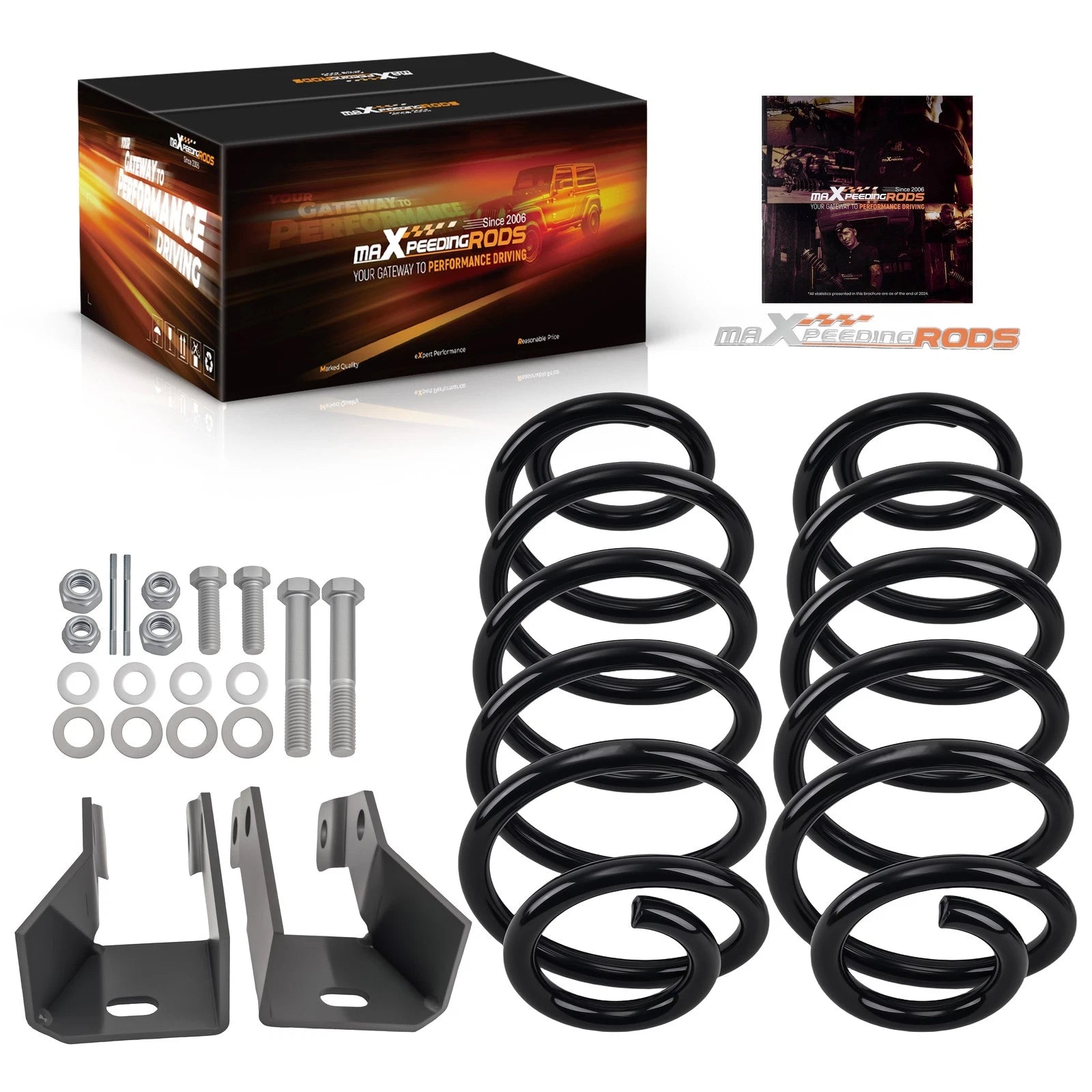 Rear Coil Springs Lowering Kit for GMC Yukon Denali (2007–2020) 2" Drop