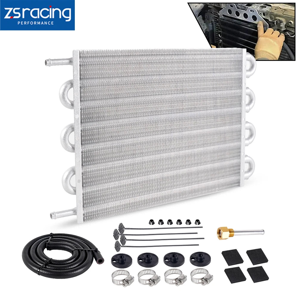 8 Row Aluminum Remote Transmission Oil Cooler for Auto-Manual