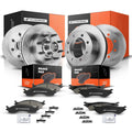 Set of 4 Disc Brake Rotors & Ceramic Pads for Ford E-250 (2003–2007)